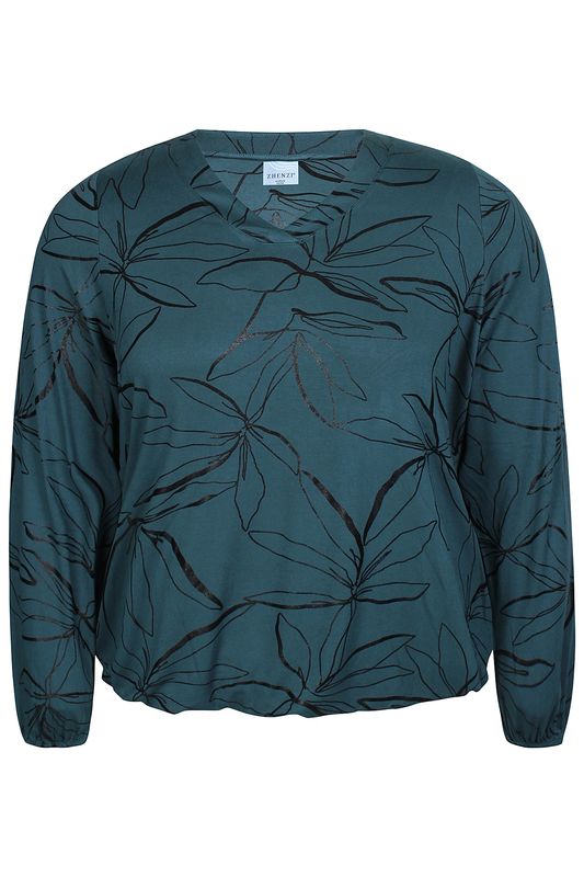 Sylva 1105-Blouse L/S Teal Green