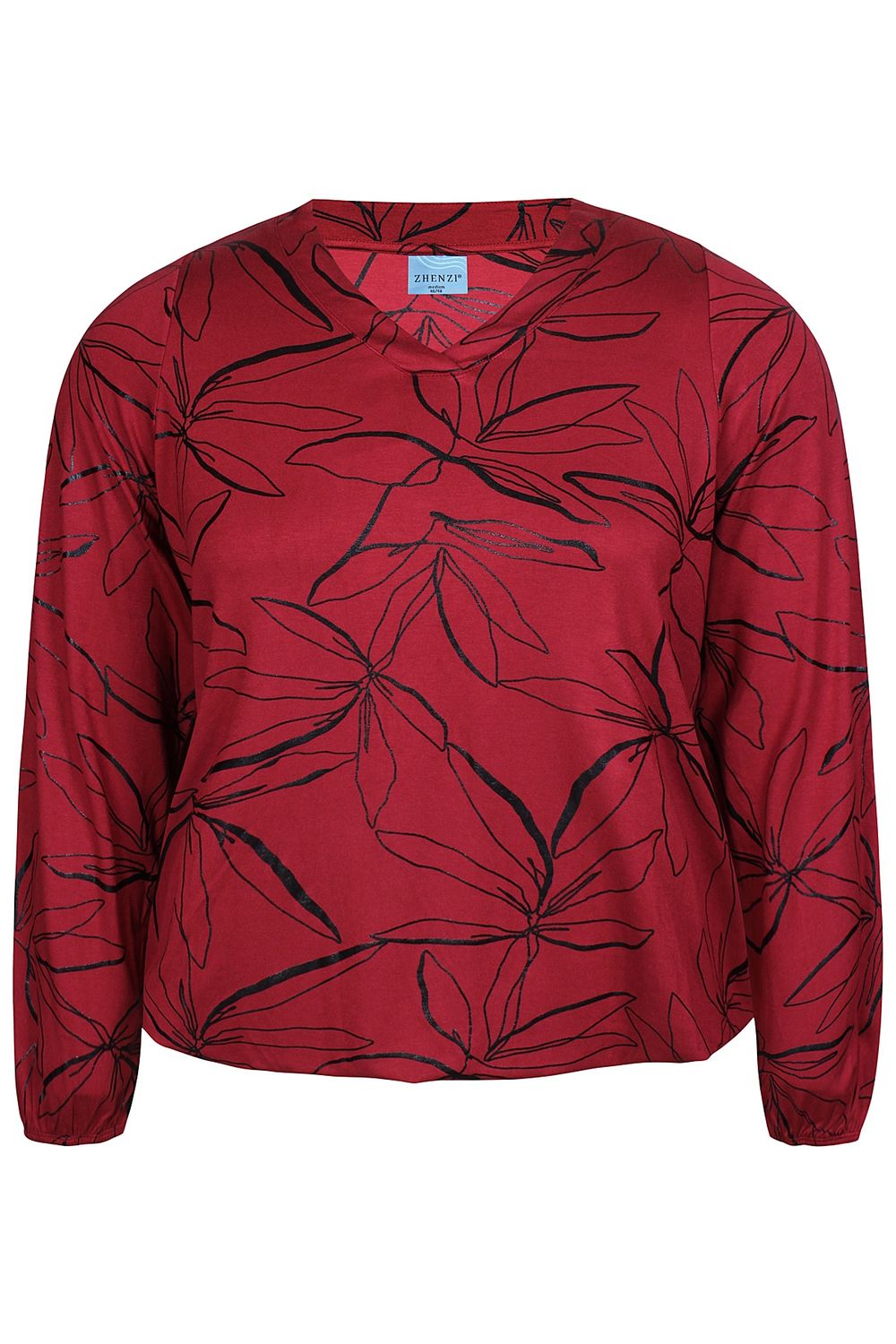 Sylva 1105-Blouse L/S Burgundy red