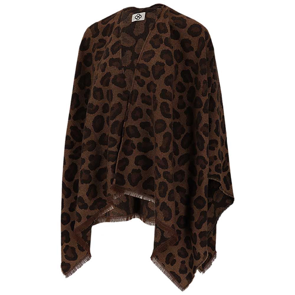 SARLINI LADIES WOVEN PONCHO panter
