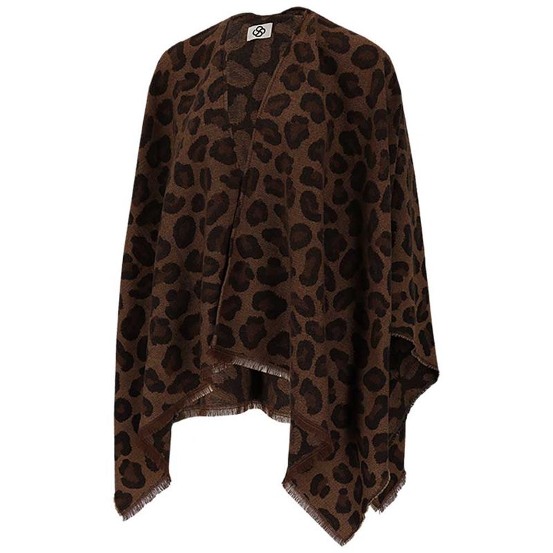 SARLINI LADIES WOVEN PONCHO panter