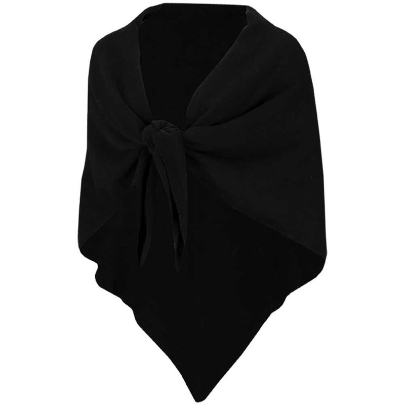 SARLINI LADIES KNIT  Black PONCHO
