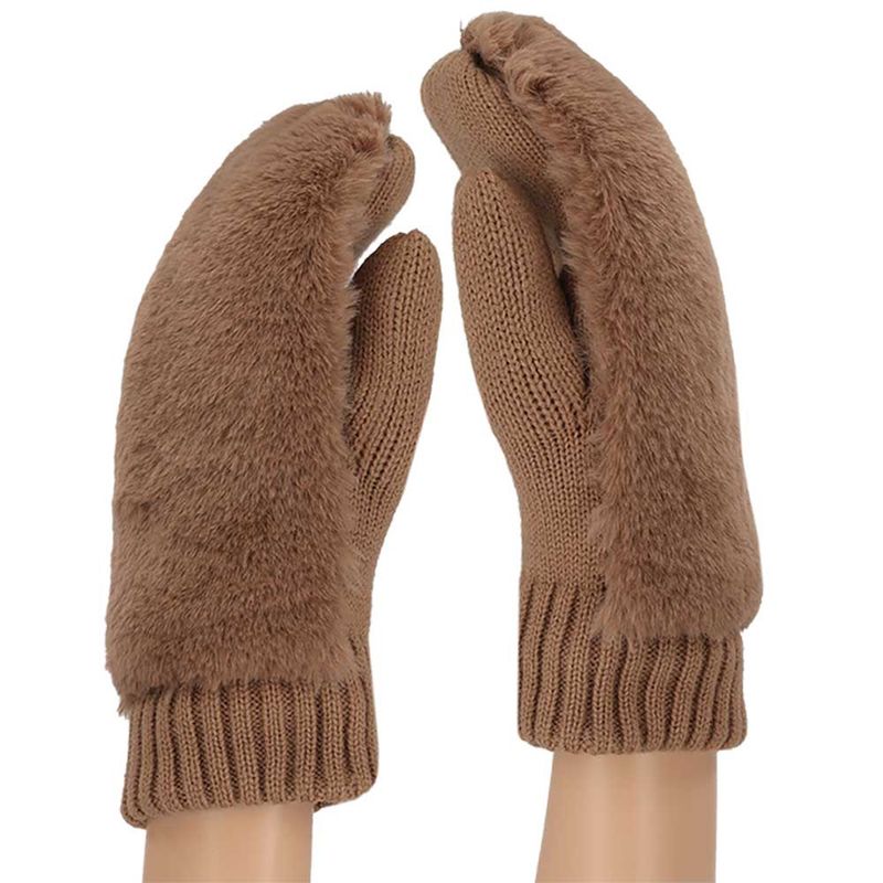 SARLINI LADIES KNIT GLOVES Taupe
