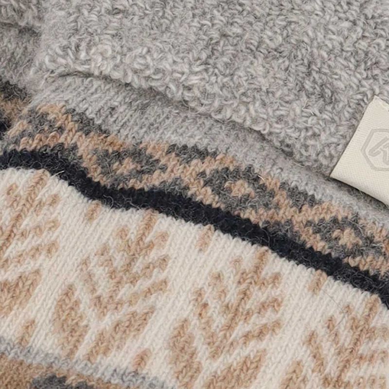 Sokken met wol grijs/taupe