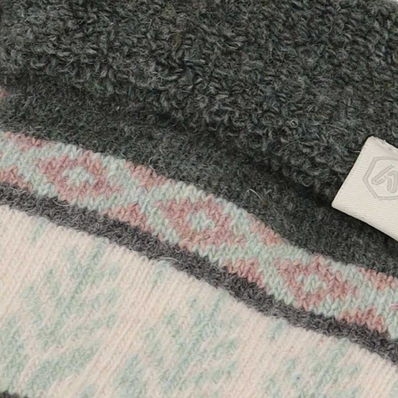 Sokken met wol mint/roze