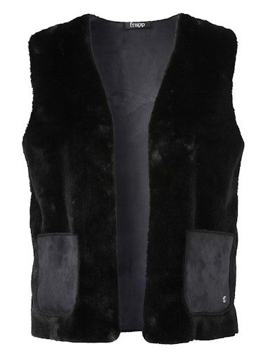 Bont vest zwart