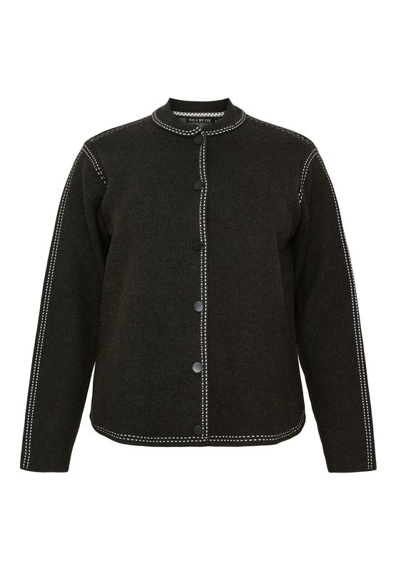 Cardigan w contrast stitch lines