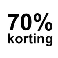 70% korting