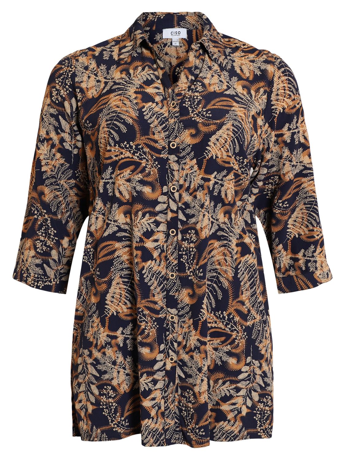 Blouse blauw herfstblad