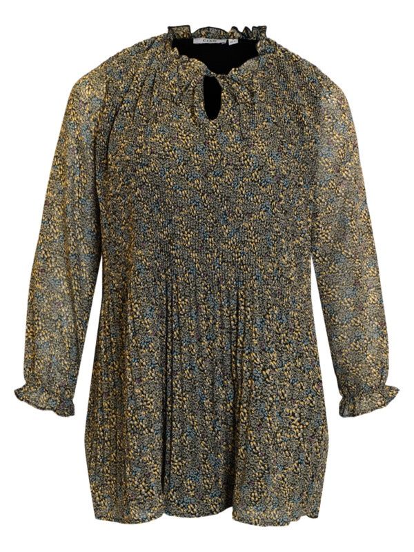 Tuniek plissé groen print