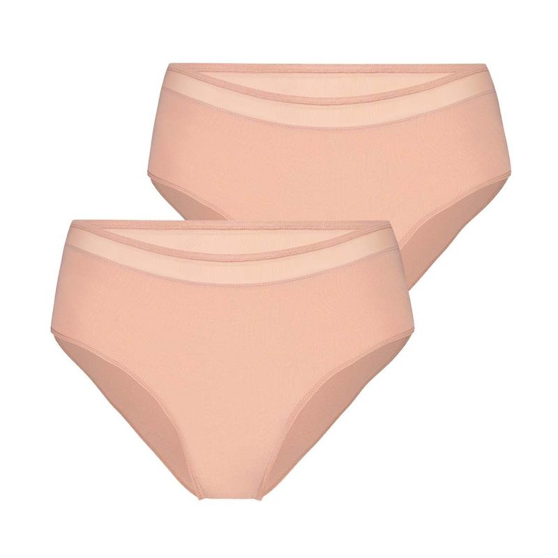 RJ Allure 2-Pck Dames Maxi Slip Misty Rose