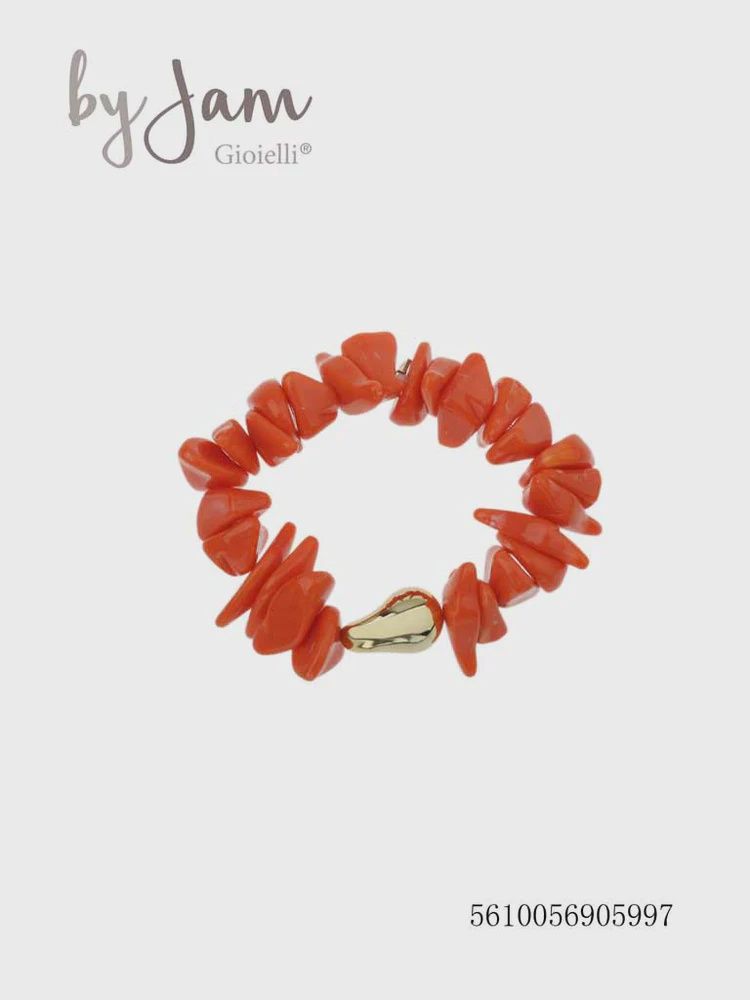 Armband - oranje - steentjes