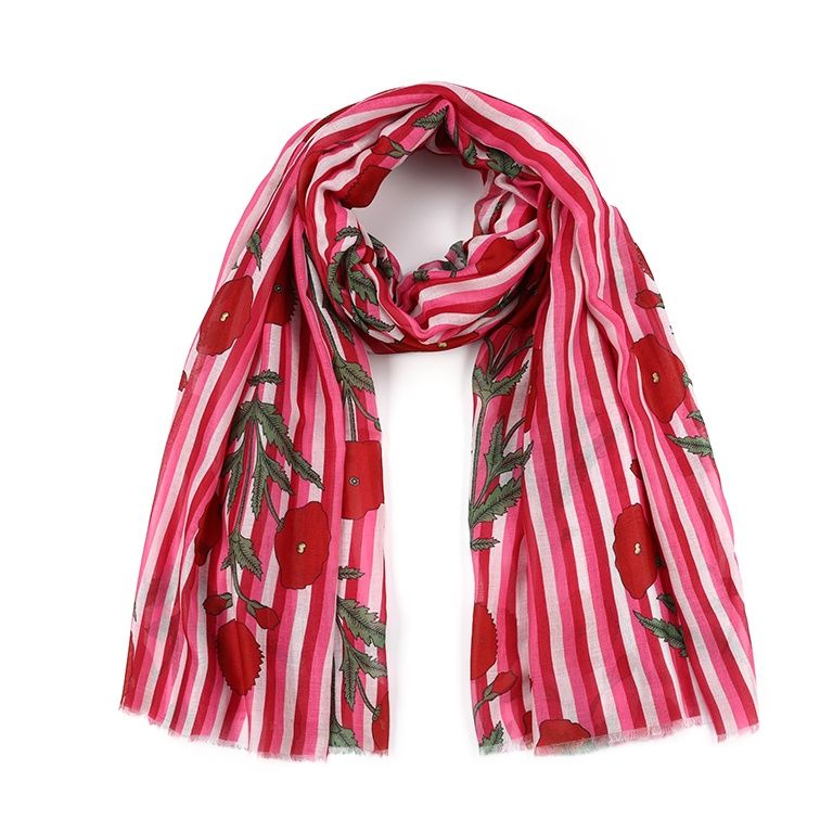 Sjaal klaproos, kleur: rood