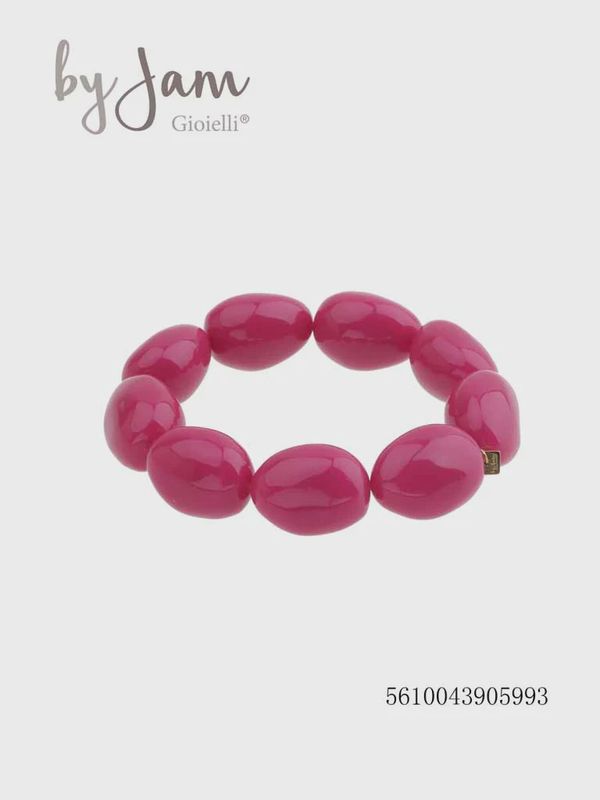 armband - levendig roze bol