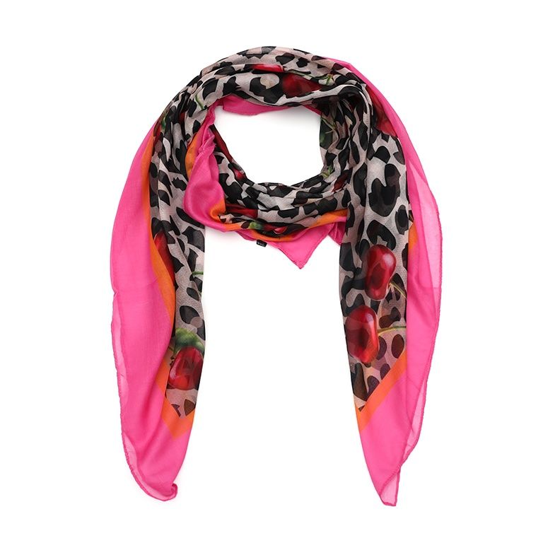Sjaal kers fuchsia