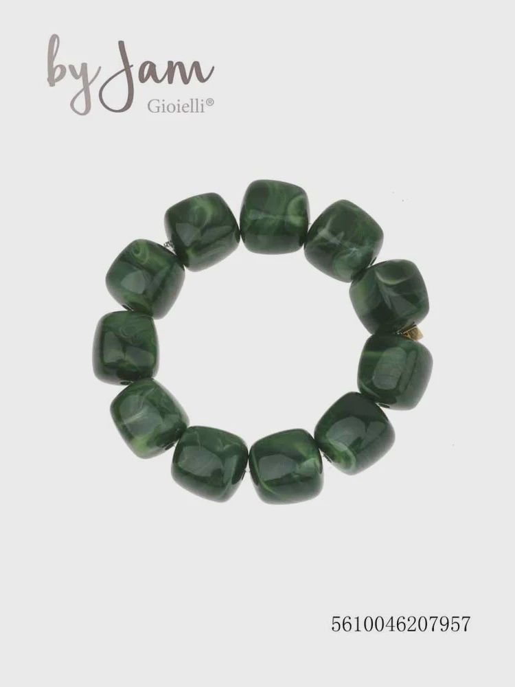 armband - blokjes smaragdgroen