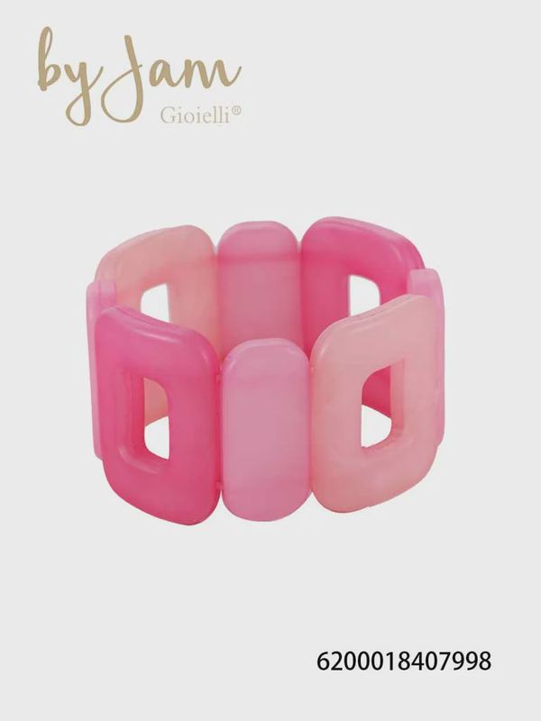 armband - doorkijk mat - roze