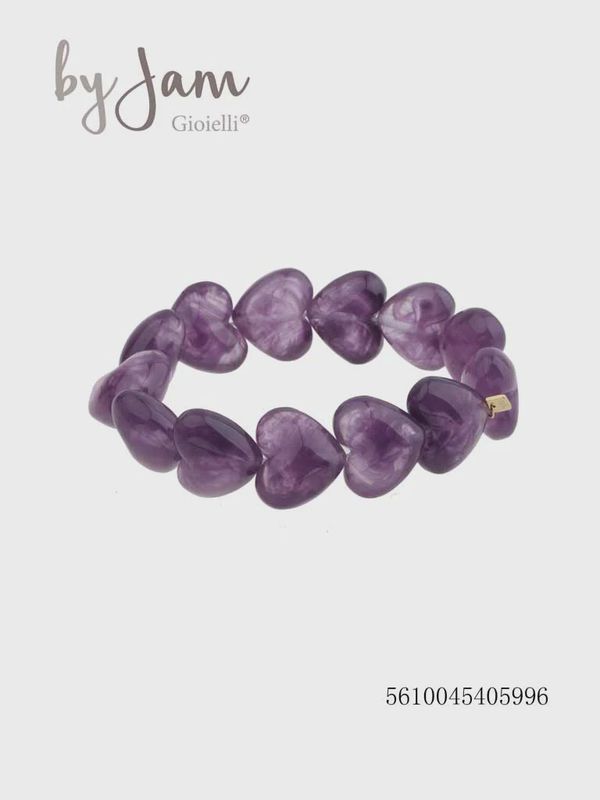 armband - hartjes paars