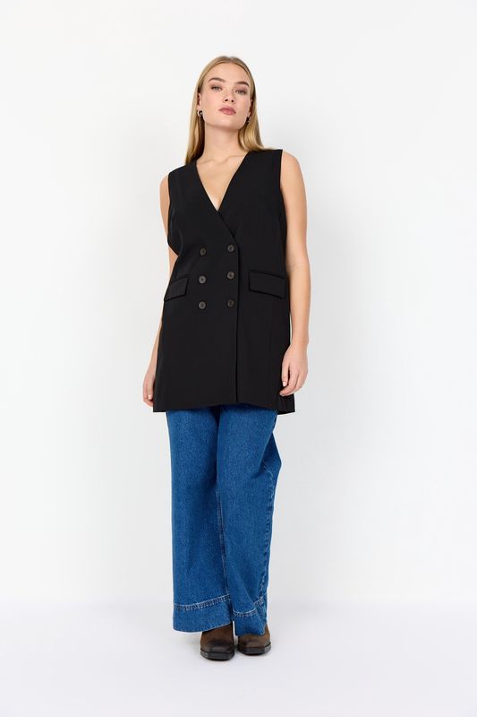 WA-SALLY 4 waistcoat black