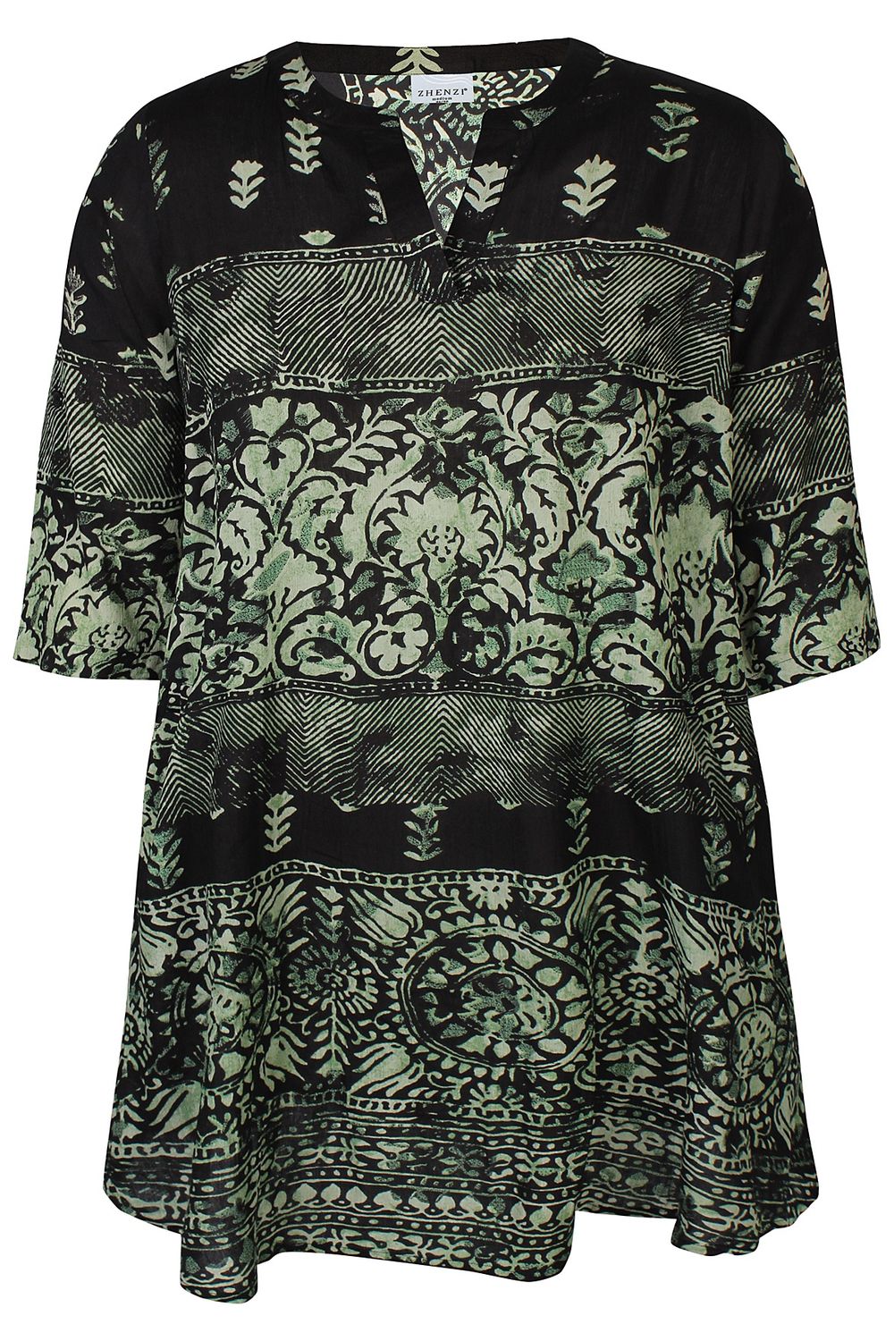 Zh-Ember 1290-Tunic ¾ Cactus green