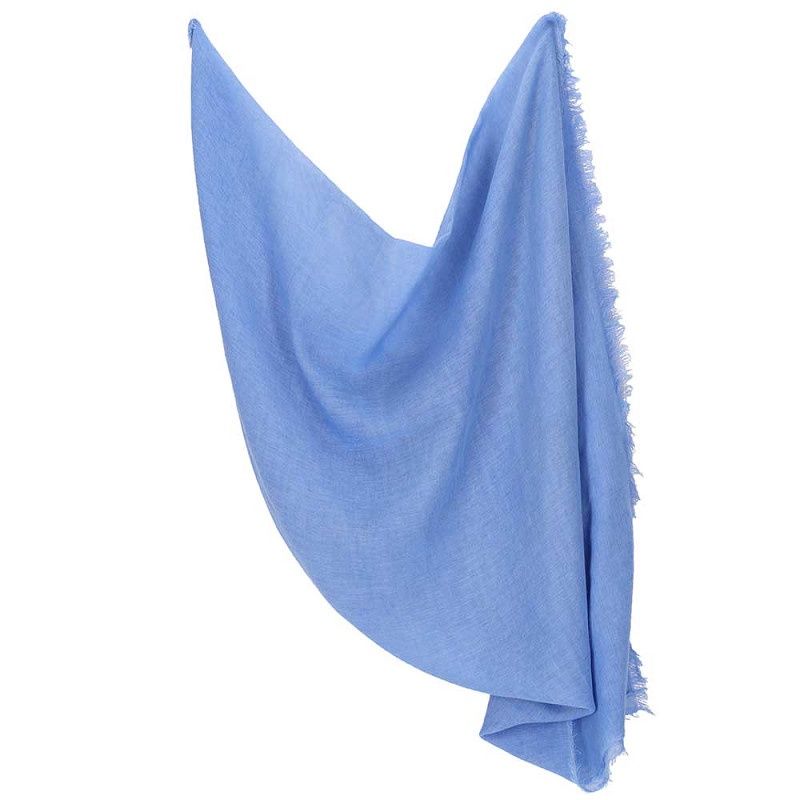 Sjaal open wave linnen Denim