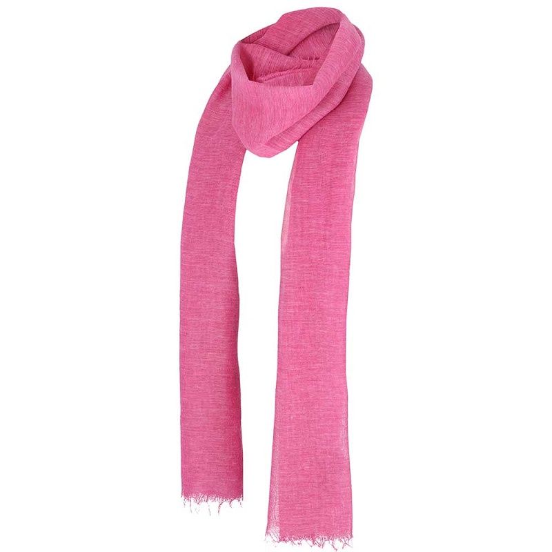 Sjaal open wave linnen Fuchsia