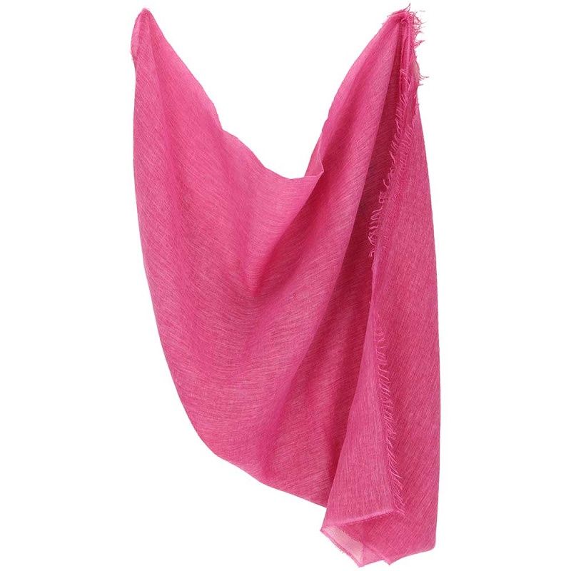 Sjaal open wave linnen Fuchsia