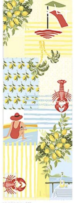 Sjaal rood/blauw/geel