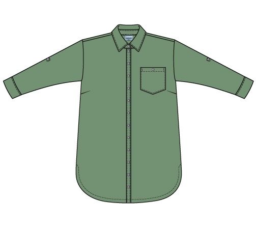Zh-Hyla 795-Shirt ¾ cactus green