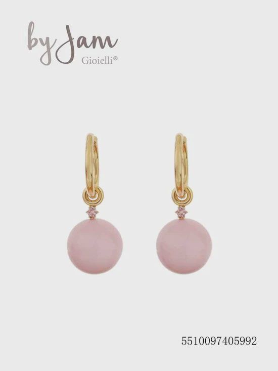 By Jam - oorbel - roze bol
