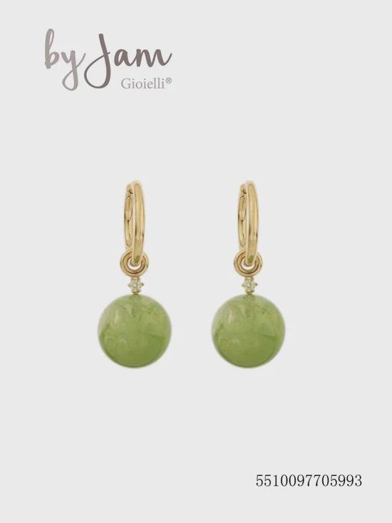 By Jam - oorbel - groen bol