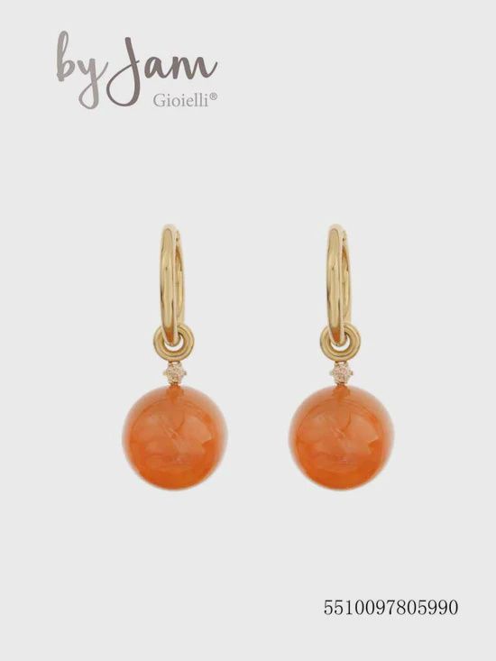 By Jam - oorbel - oranje bol