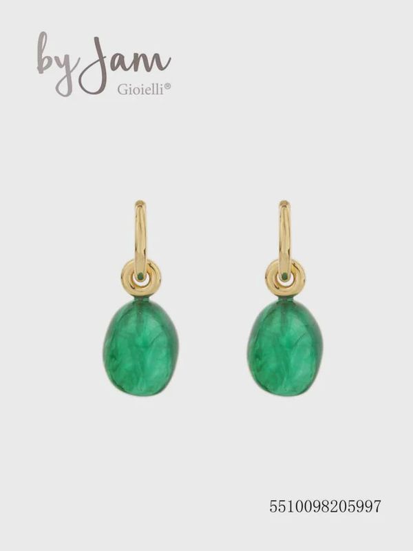 By Jam - oorbel - groen hang