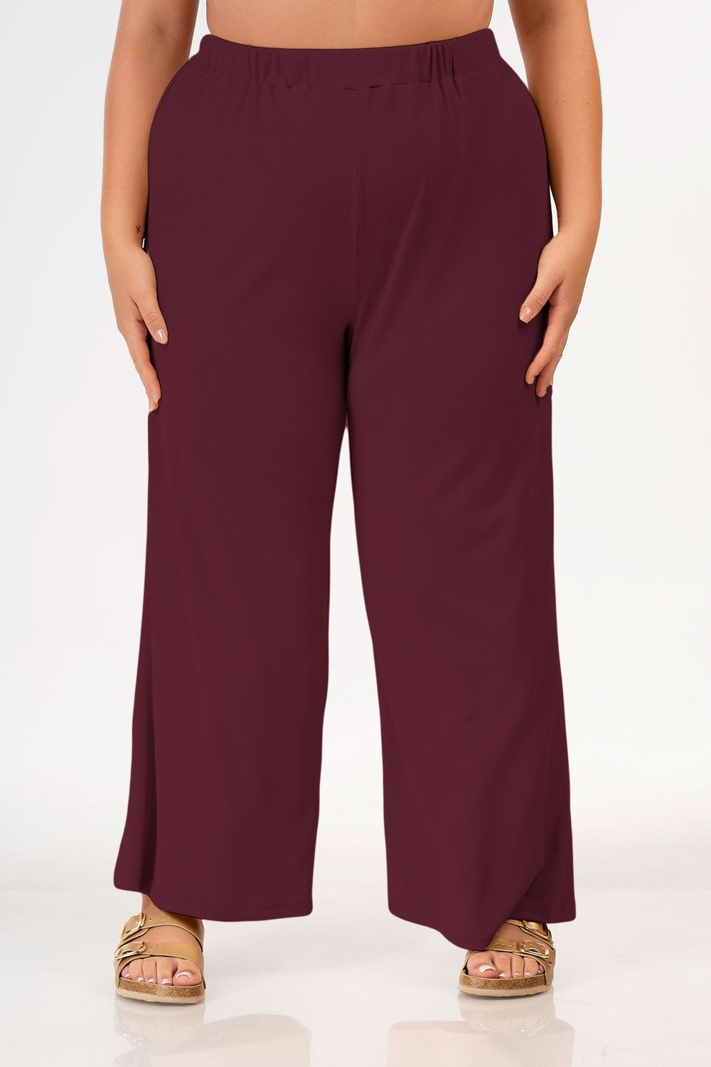 Broek met split rood