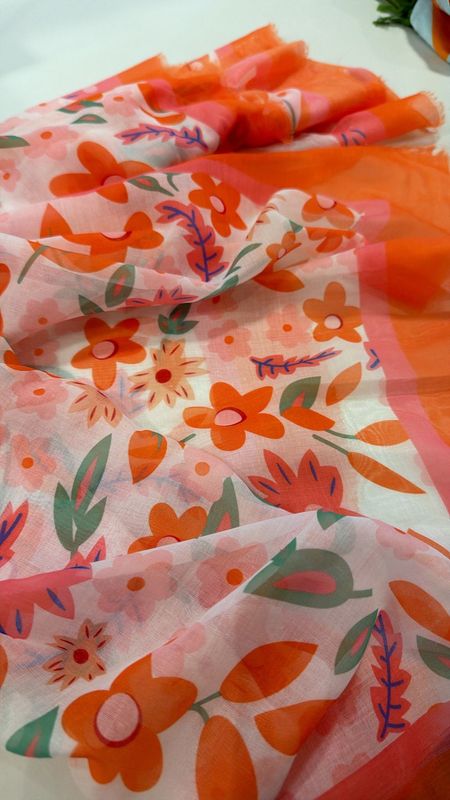 Sjaal oranje bloemetje