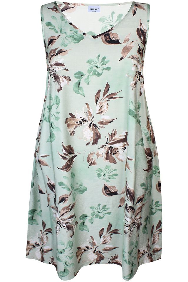 Zh-Freya 1302-Dress N/S Cactus green