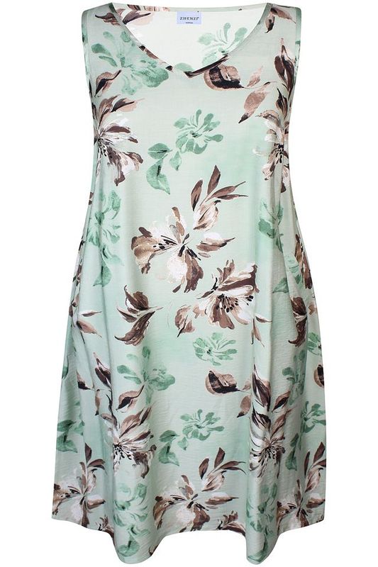 Zh-Freya 1302-Dress N/S Cactus green