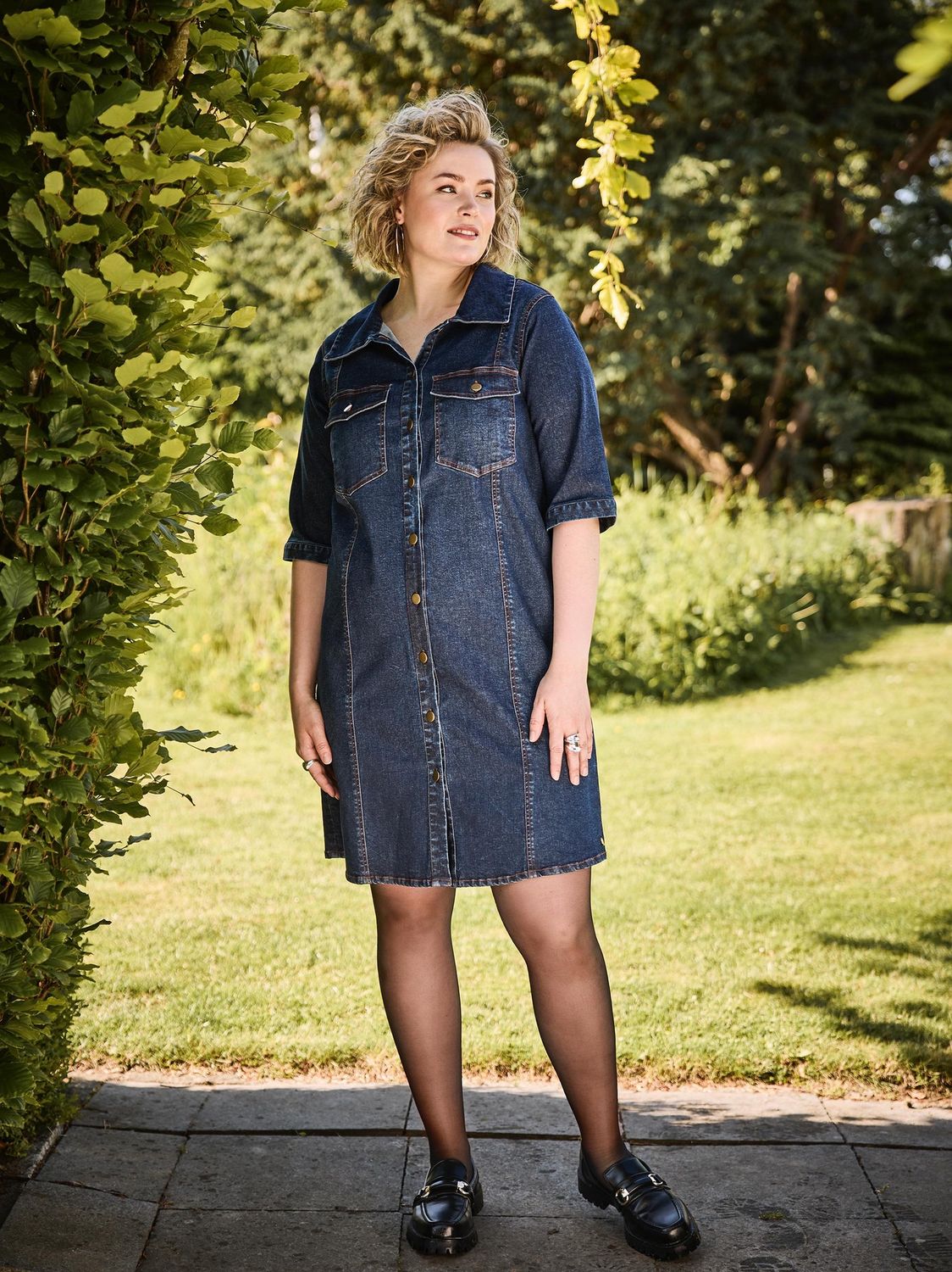 IVY SHIRT DRESS 482 Dark Denim