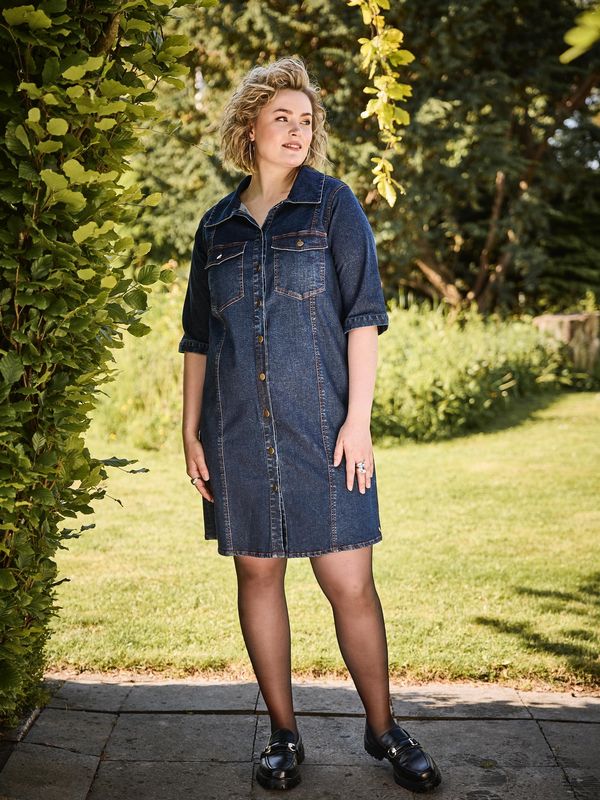 IVY SHIRT DRESS 482 Dark Denim