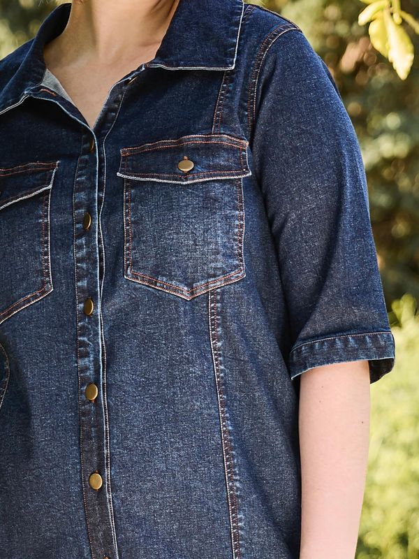 IVY SHIRT DRESS 482 Dark Denim