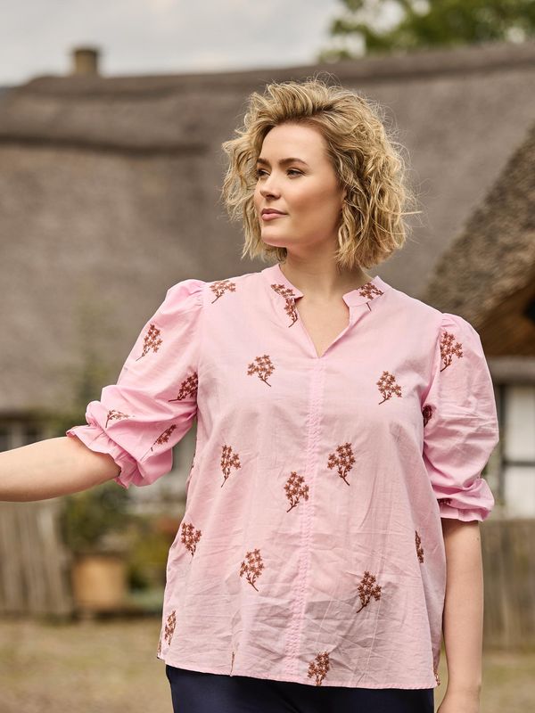 LEAH BLOUSE 637 Bright Pink