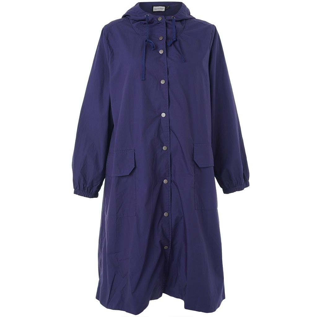 GLiss Long Trenchcoat Navy with light blue/sand lining
