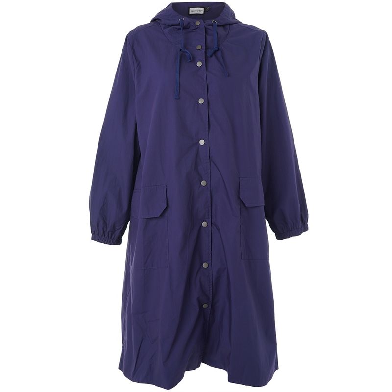 GLiss Long Trenchcoat Navy with light blue/sand lining