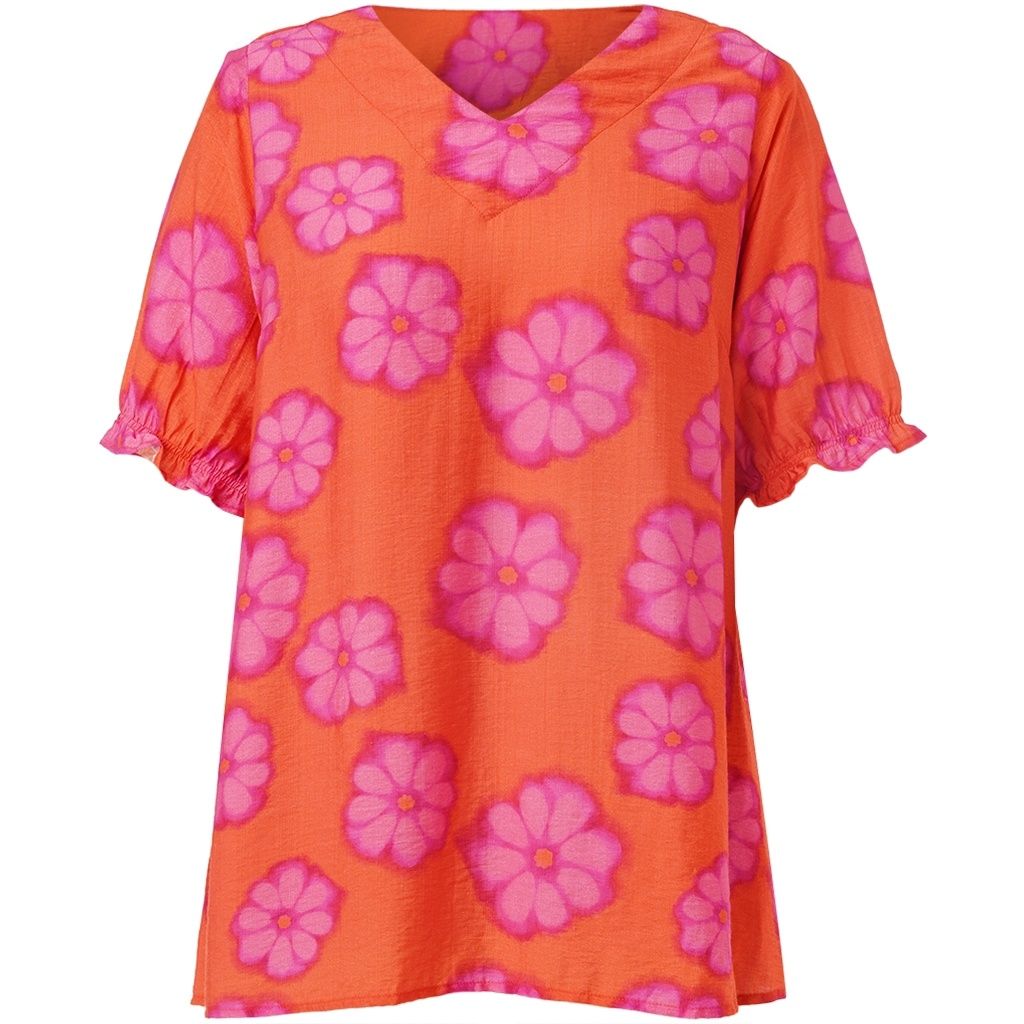 SKerry Blouse Orange with pink