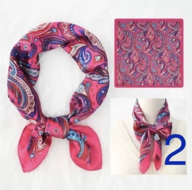 Bandana paisley fuchsia, Size: one size