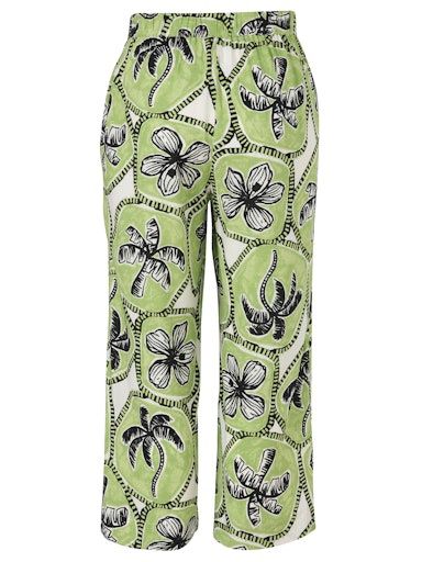 Broek straight appelgroen 563