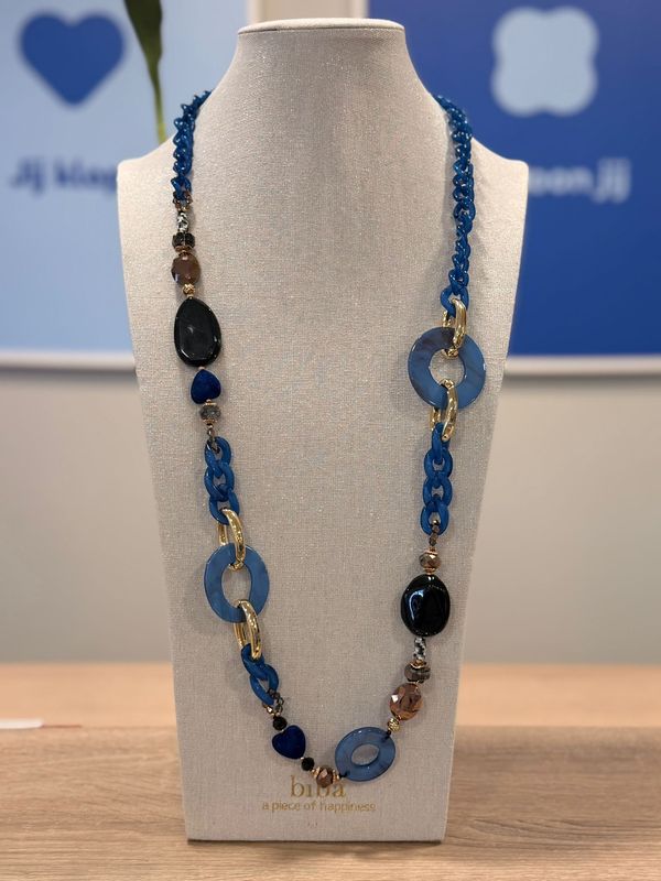Collier blauw navy