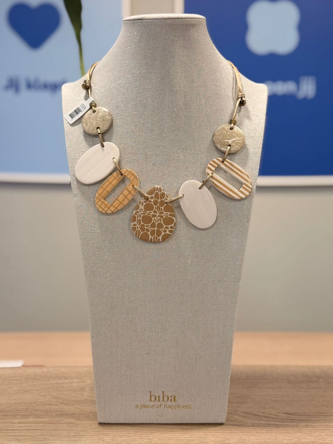 Collier zand grote schakel