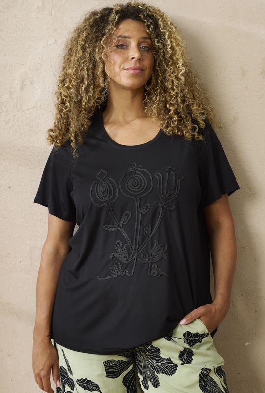 Zh-Chloe 1265-T-Shirt s/s Black