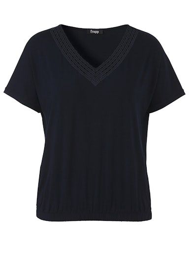 Shirt V-hals donker blauw 2653412