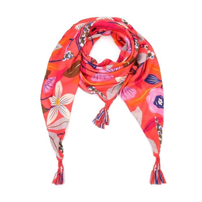 Sjaal oranje print